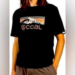 Coal Delta Logo Black Short Sleeve Crew Neck T-shirt Size: Medium